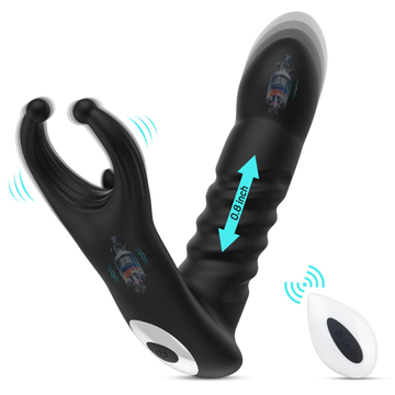 Anal Vibrator with Wireless Remote Control / Telescopic Male Prostate Massager / Adult Sex Toys - EVE's SECRETS